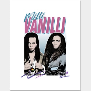 Milli Vanilli - 80's Fanart Aesthetic Design Tribute Posters and Art